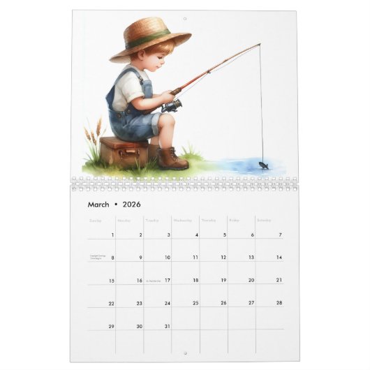 Young Boys Vist 12 maanden 2026 Wall Kalender (Mar 2026)