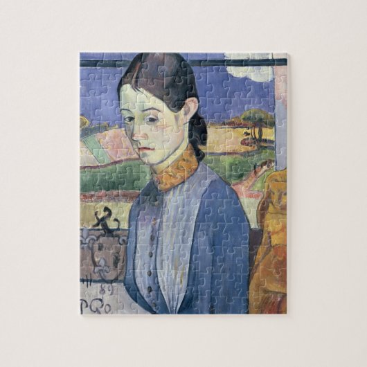 Young Breton Woman, 1889 (olie op doek) Legpuzzel (Verticaal)
