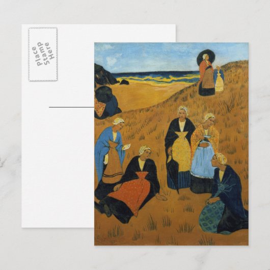 Young Breton Women die Shawls draagt Briefkaart (Voorkant / Achterkant)