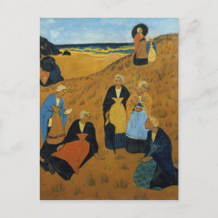 Young Breton Women die Shawls draagt Briefkaart