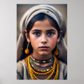 young, brown girl from North Africa Poster (Voorkant)