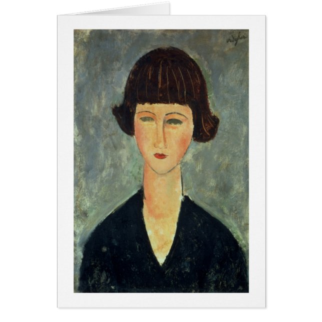 Young Brunette, 1917 (olie op doek) (Voorkant)