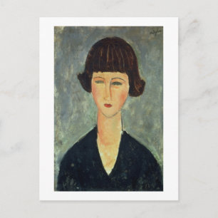 Young Brunette, 1917 (olie op doek) Briefkaart