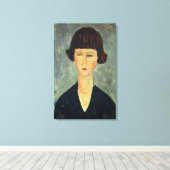 Young Brunette, 1917 (olie op doek) Canvas Afdruk (Insitu (Houten vloer))