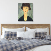 Young Brunette, 1917 (olie op doek) Canvas Afdruk (Insitu (Slaapkamer))