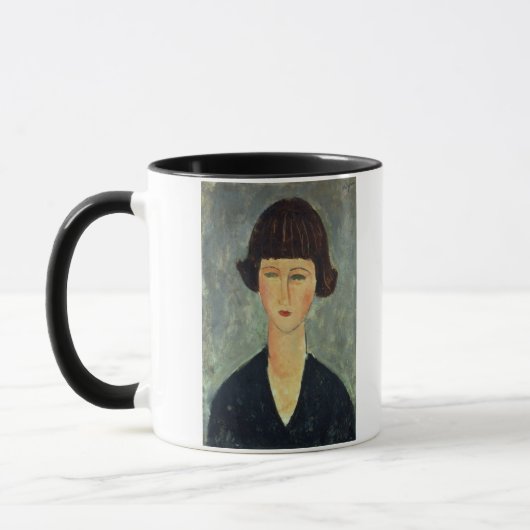 Young Brunette, 1917 (olie op doek) Mok (Links)
