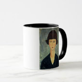 Young Brunette, 1917 (olie op doek) Mok (Voorkant rechts)