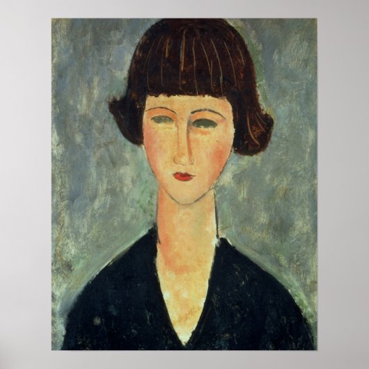 Young Brunette, 1917 (olie op doek) Poster (Voorkant)