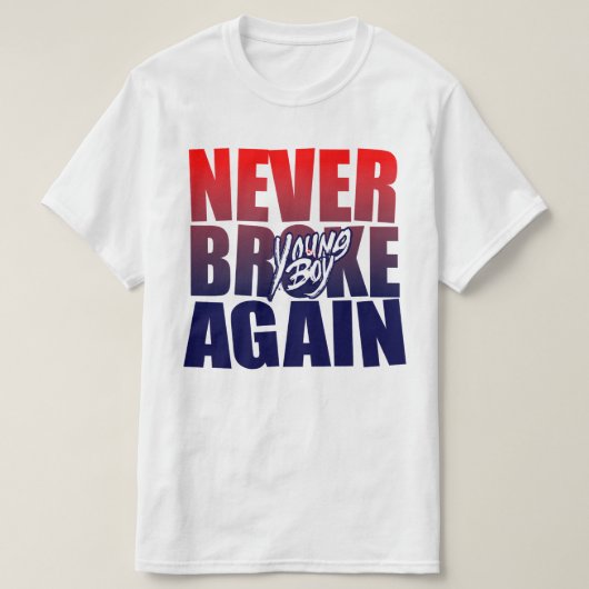 Young Buck heeft nooit meer gebroken T-shirt (Design voorkant)