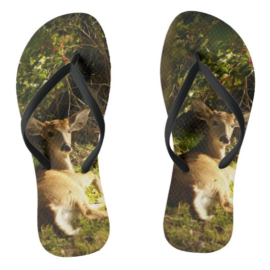Young Buck in the Meadow Teenslippers (Voetbed)