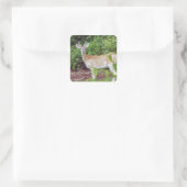 Young Buck in Velvet Vierkante Sticker (Tas)