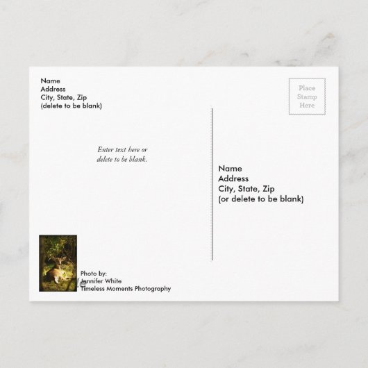 Young Buck Post Card Briefkaart (Achterkant)