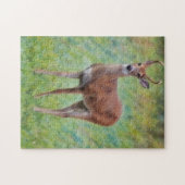 Young Buck Wild Deer Natuur Puzzel Legpuzzel (Horizontaal)