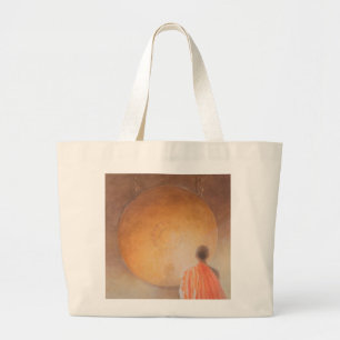 Young Buddhist Monk en Gong Bhutan 2010 Grote Tote Bag
