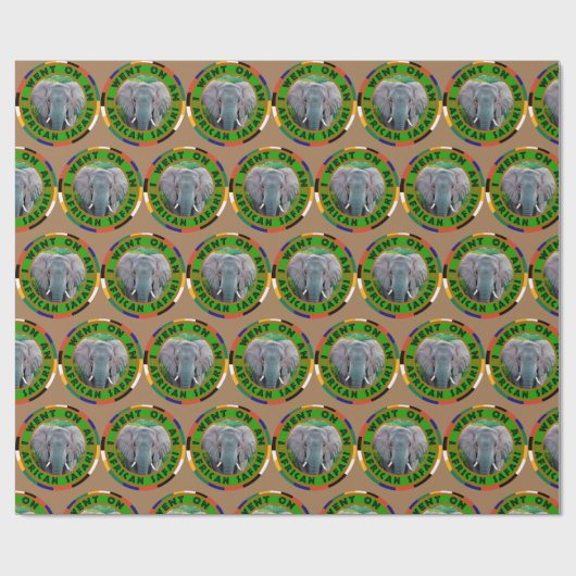 Young Bull Elephant African Safari Wrapping Paper Cadeaupapier (Vlak)