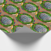 Young Bull Elephant African Safari Wrapping Paper Cadeaupapier (Hoek)