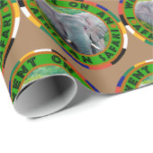Young Bull Elephant African Safari Wrapping Paper Cadeaupapier (Rol Hoek)
