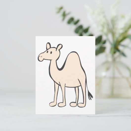 Young Camel Cartoon Briefkaart (Staand voorkant)