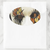 Young Ceramic Carnival Mask Ovale Sticker (Tas)