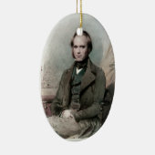 Young Charles Darwin Portrait Oval Ornament (Rechts)