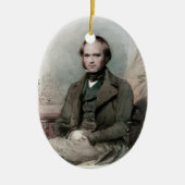 Young Charles Darwin Portrait Oval Ornament (Voorkant)