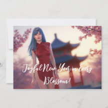 Young Cheongsam Beauty poseert voor Chinees Nieuwj