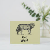 Young Cherokee Wolf Briefkaart (Staand voorkant)