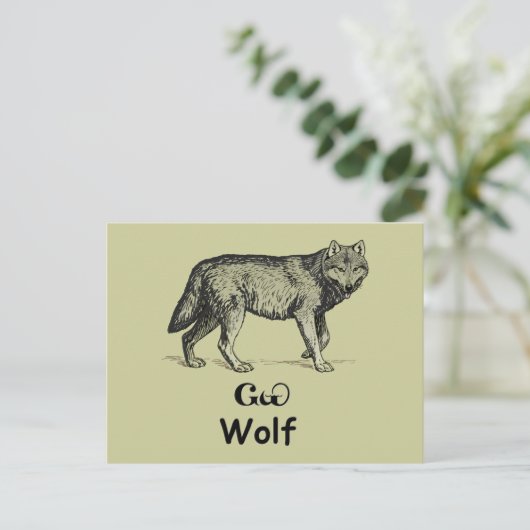 Young Cherokee Wolf Briefkaart (Staand voorkant)