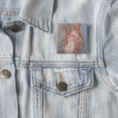 Young Child in zijn moederarmen Vierkante Button 5,1 Cm (In situ)