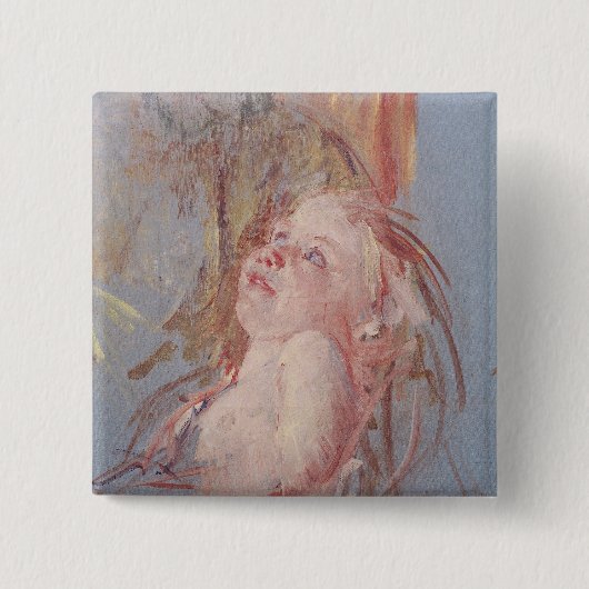 Young Child in zijn moederarmen Vierkante Button 5,1 Cm (Voorkant)