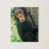 Young Chimpansee (Pan troglodytes) Legpuzzel (Verticaal)