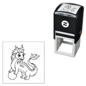 Young Chinese Dragon Zelfinktende Stempel (In situ)