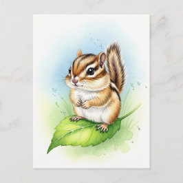 Young Chipmunk Baby Wild Animals Briefkaart
