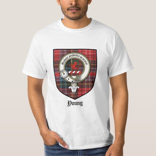 Young Clan Badge/Clan Crest/Tartan T-shirt (Voorkant)