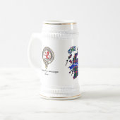 Young Clan Badge & Tartan Celebration Beer Stein Bierpul (Voorkant links)