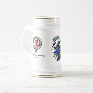 Young Clan Badge & Tartan Celebration Beer Stein Bierpul