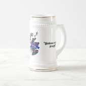 Young Clan Badge & Tartan Celebration Beer Stein Bierpul (Voorkant rechts)
