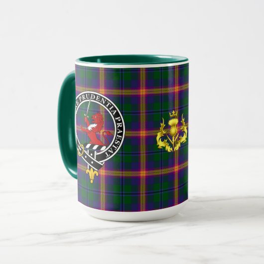 Young Clan Badge & Tartan  Mok (Voorkant links)