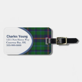 Young Clan Tartan Pset Bagagelabel