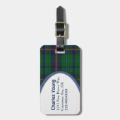 Young Clan Tartan Pset Bagagelabel (Voorkant verticaal)