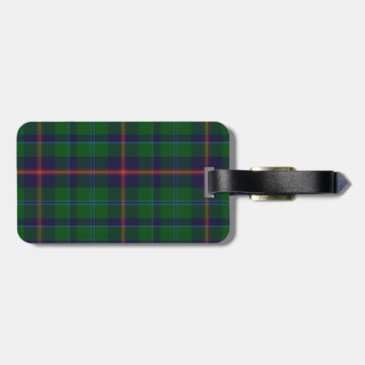 Young Clan Tartan Pset Bagagelabel (Achterkant horizontaal)