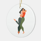 Young Couple in Love Keramisch Ornament (Links)