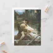 Young Couple in Love (Kust in a Boat) Wedding Kaart (Voorkant / Achterkant in situ)