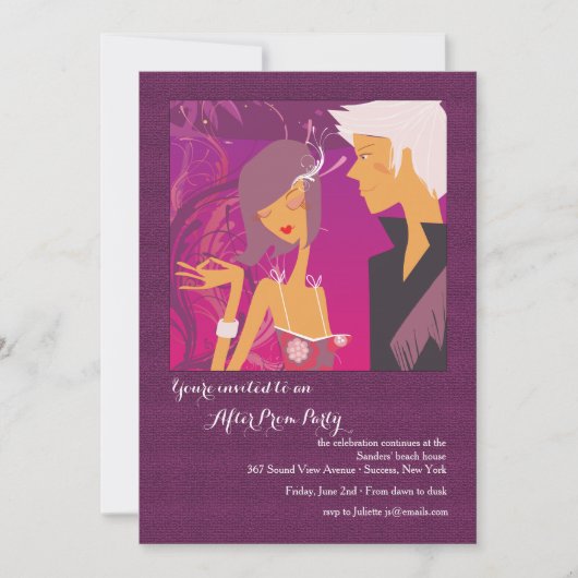 Young Couple na uitnodiging van Prom (Voorkant)