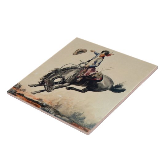 "Young Cowboy" van Will James Tegeltje (Zijkant)