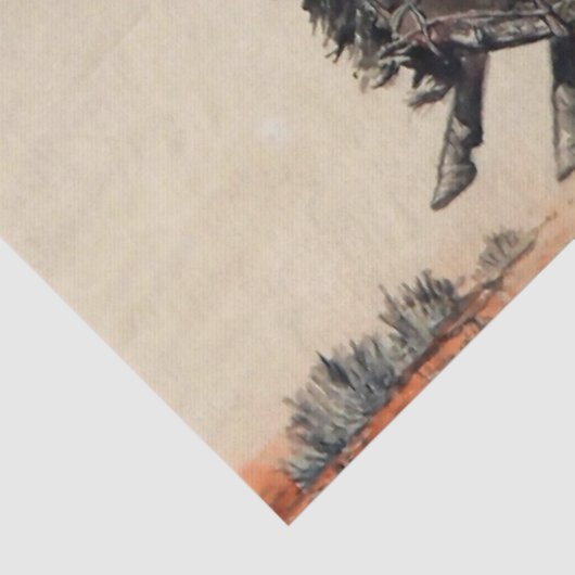 "Young Cowboy" van Will James Tissuepapier (Detail)