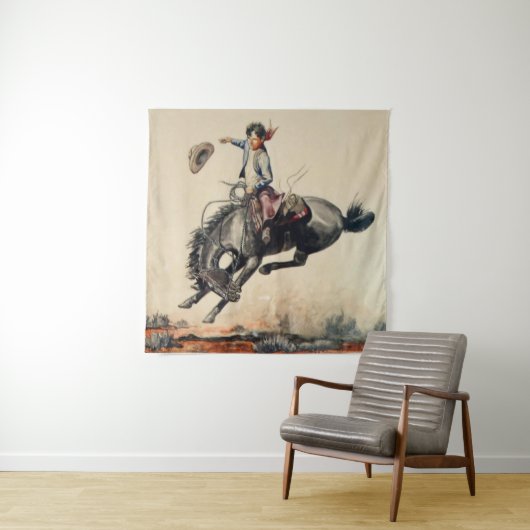 "Young Cowboy" van Will James Wandkleed (In situ)