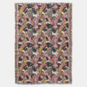 Young Cows Wearing Spring Hats In Strawberry Field Deken (Voorkant Verticaal)