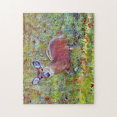 Young Deer Baby in een Meadow Art Puzzel (Verticaal)
