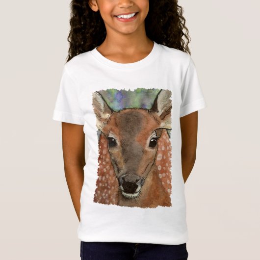Young Deer Cute Fawn Wildlife Baby T-shirt (Voorkant)